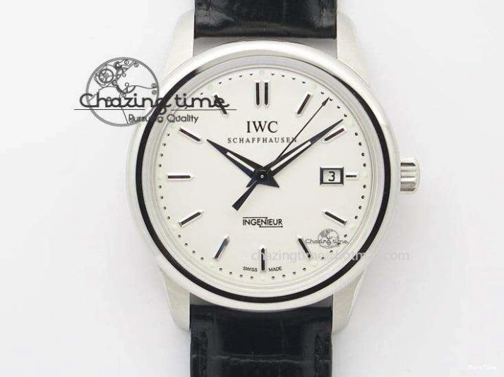 MIROTIME 1225 Pilot Chrono SS IW387809 ZF 1:1 Best Edition Silver Dial Blue Numbers On Blue Leather Strap A Lightweight 7263